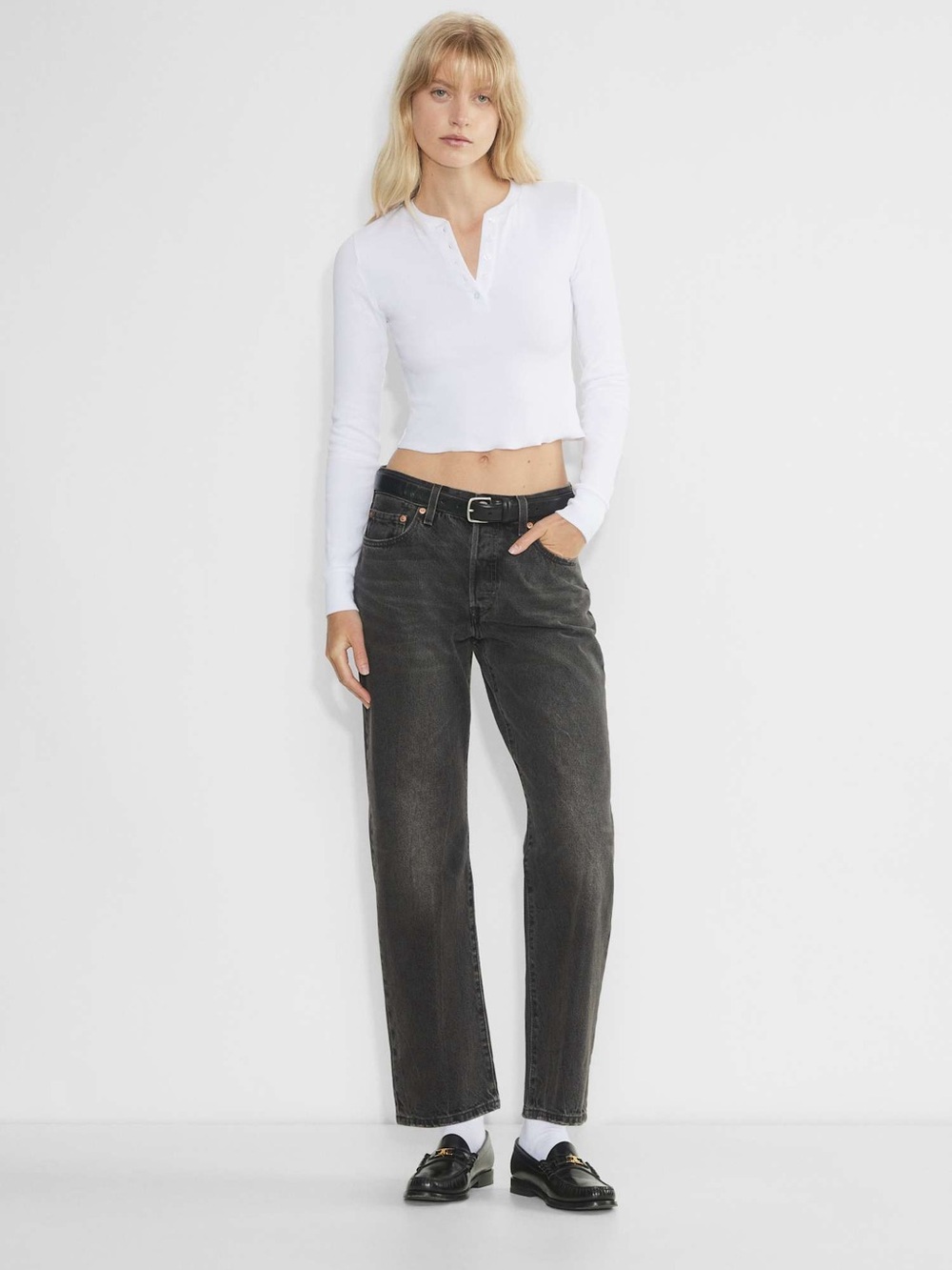 Levi's Black Straight Leg Jeans